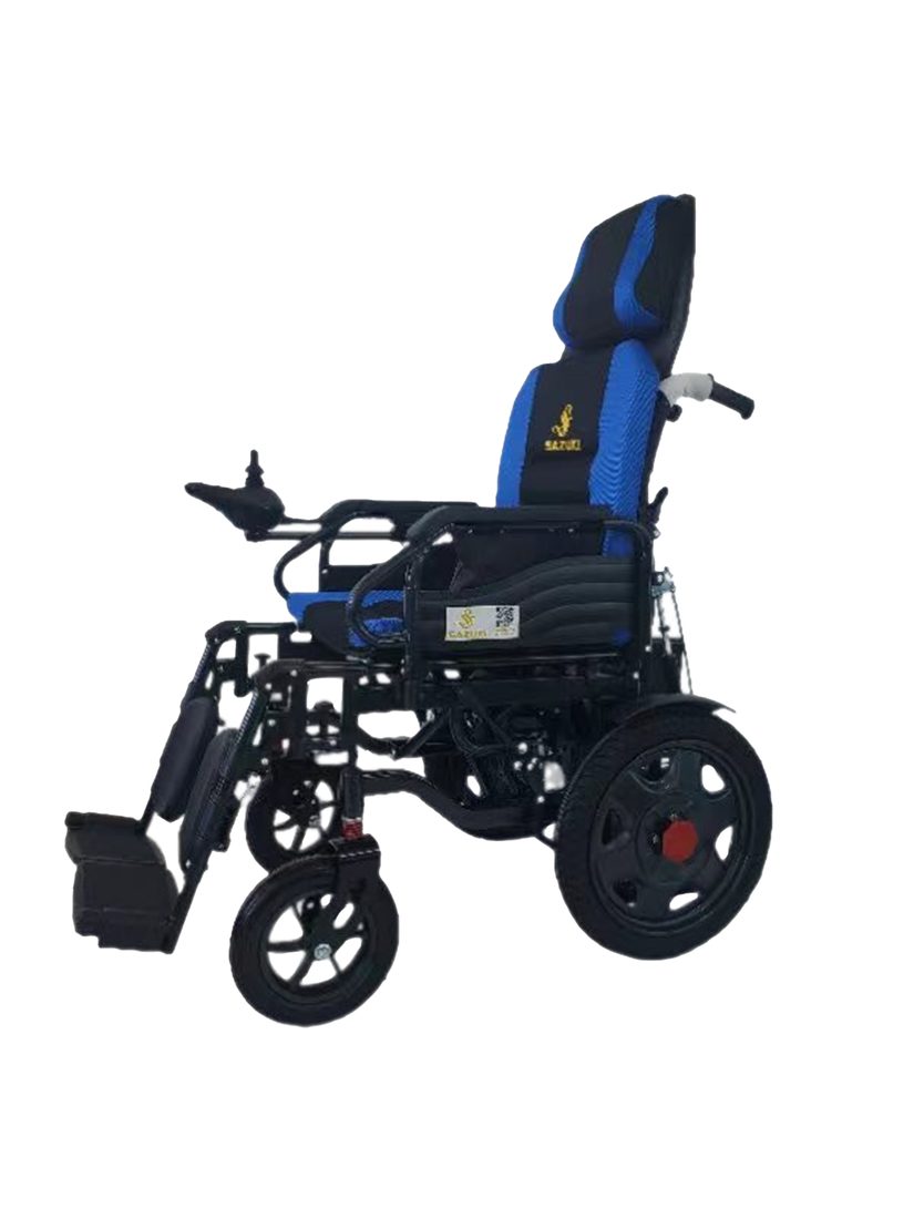 Xe lăn điện dòng cao cấp có tựa đầu, lưng ngả nằm và gác chân nâng hạ tại 3T Mart
